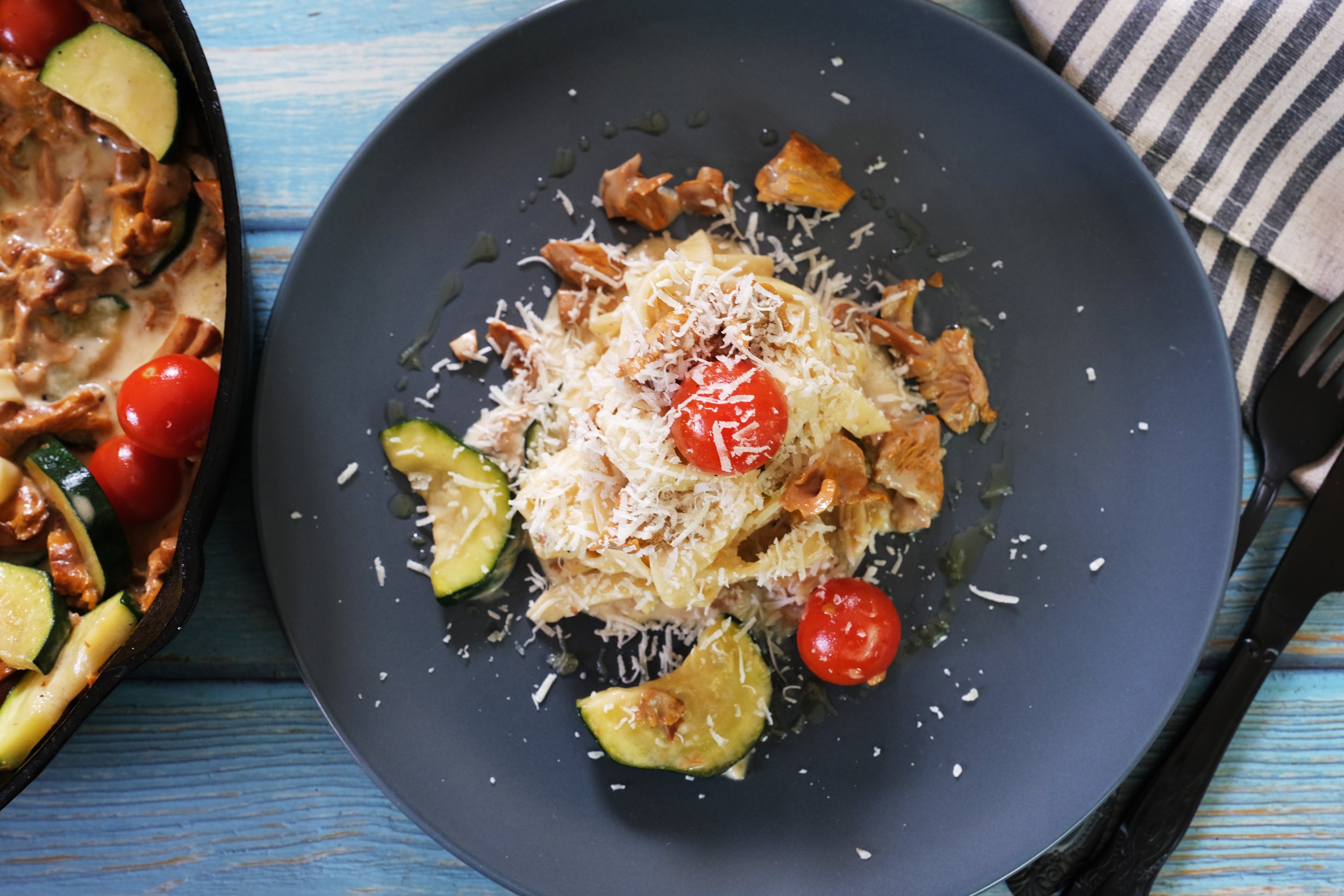 Homemade Pasta with Chanterelle and Port Wine Sauce – Crucible Cookware
