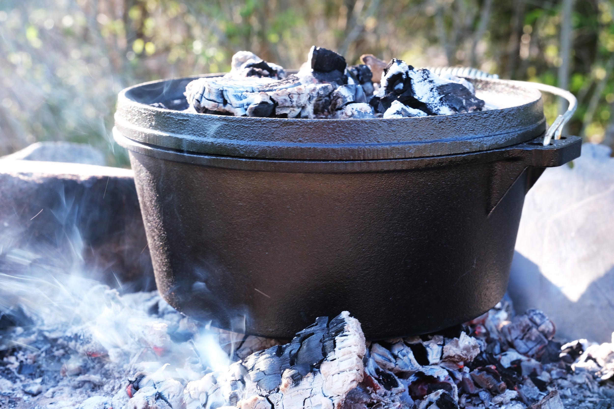 Outdoor Baked Bread in a Cast Iron Camp Dutch Oven – Crucible Cookware