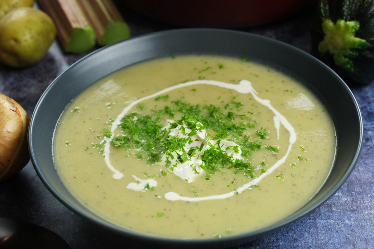 Zucchini & Rhubarb Soup – Crucible Cookware