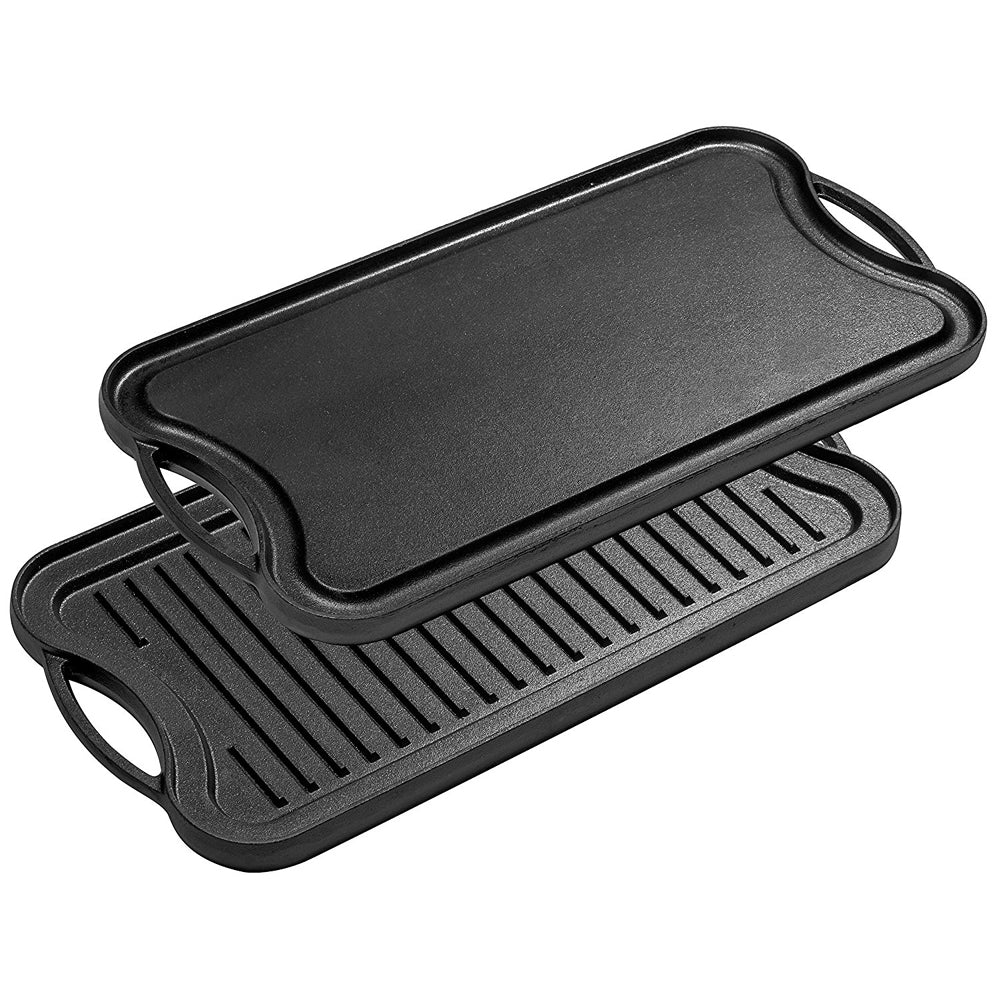 Cast iron reversible grill best sale