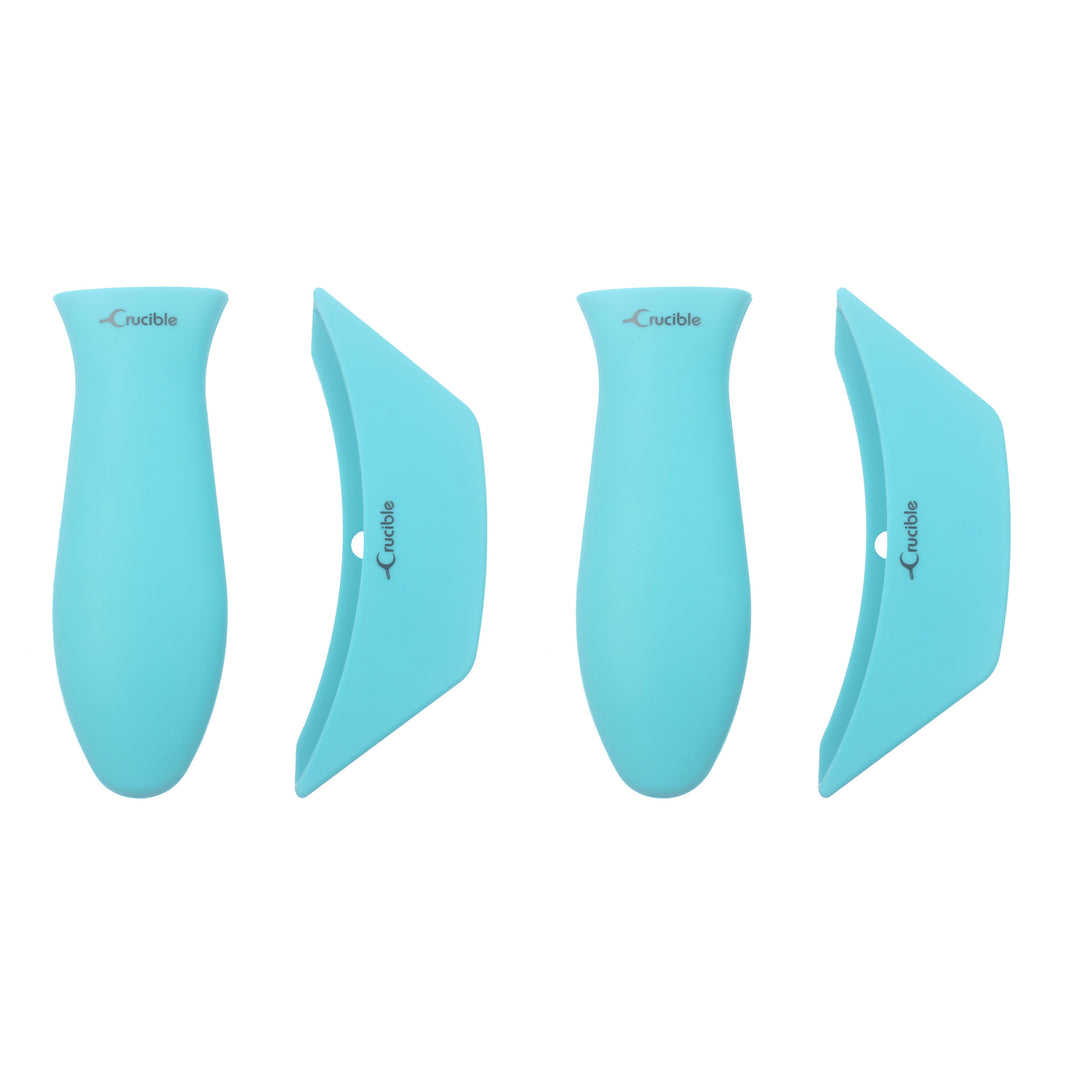 Presine in silicone (confezione da 4, combinazione turchese) per padelle in ghisa