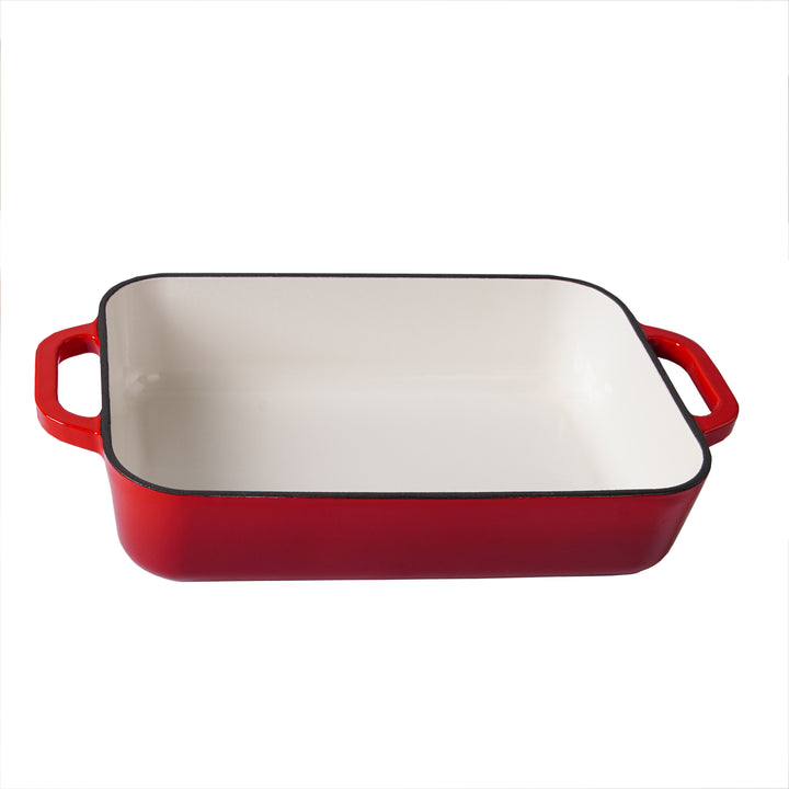 Enameled cast iron coasting pan baking dish from Crucible Cookware