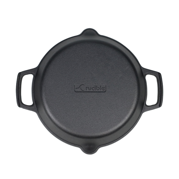 10.25-Zoll/26 cm Gusseisen-Pfannenset mit doppelten Schlaufengriffen, Bratpfanne, Silikon-Topflappen