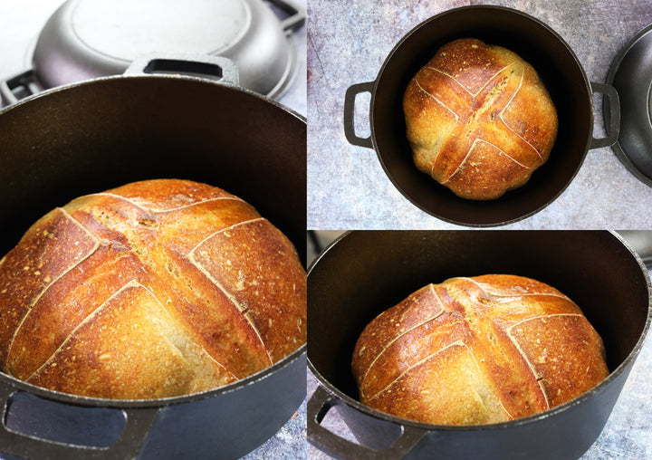 Støbejerns Dutch Oven med pande låg - 10.23” (26 cm) diameter, 4.8 L