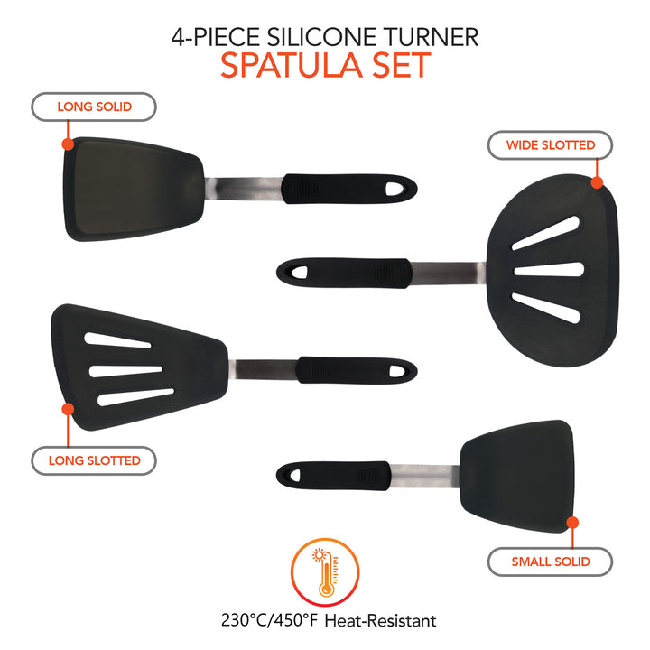 Set di spatole in silicone - Set di utensili da cucina - Girauova, girapancake, spatole da cucina