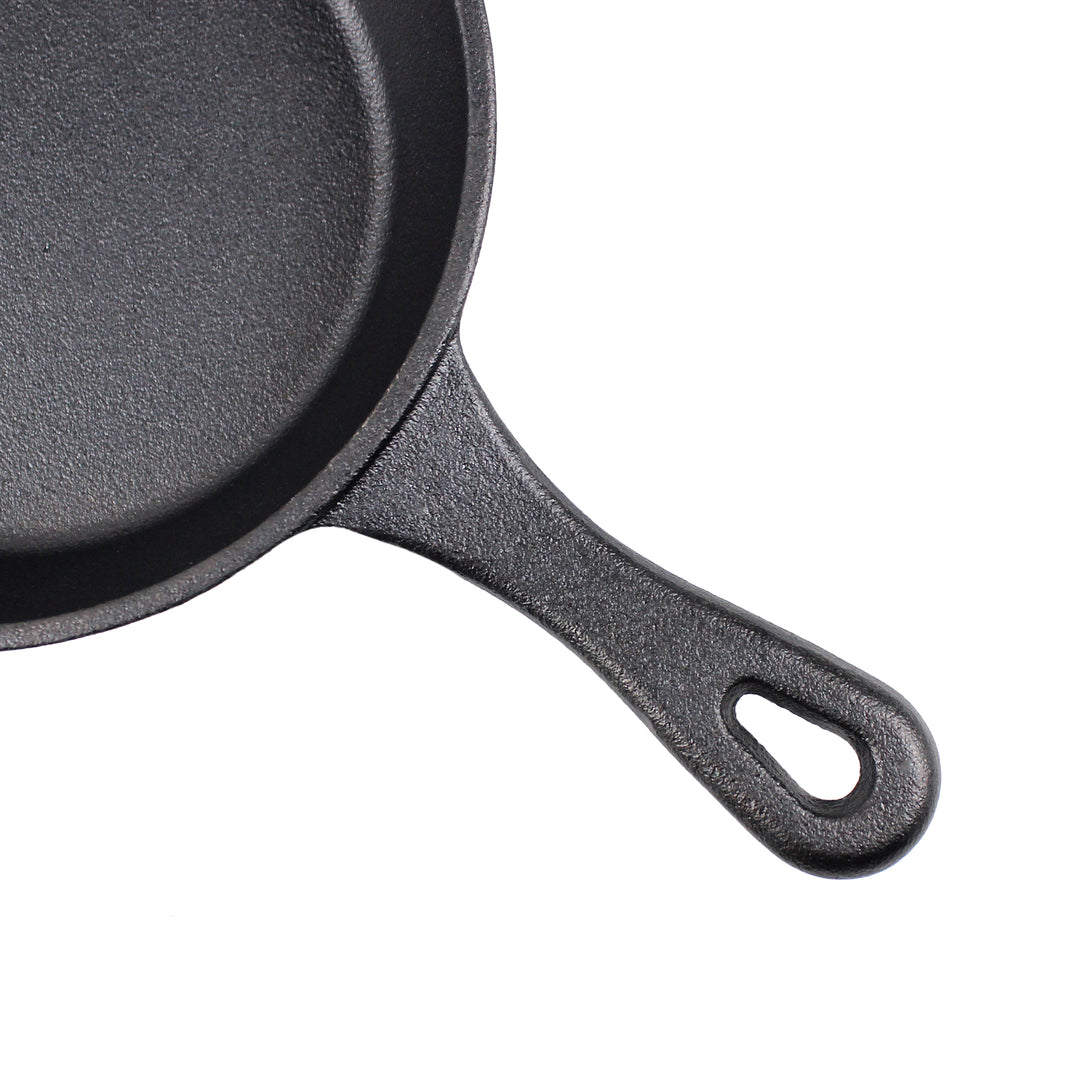 6"-Zoll (15 cm) Gusseisen-Pfannenset, 2-teilig mit 2 Silikon-Griffhaltern