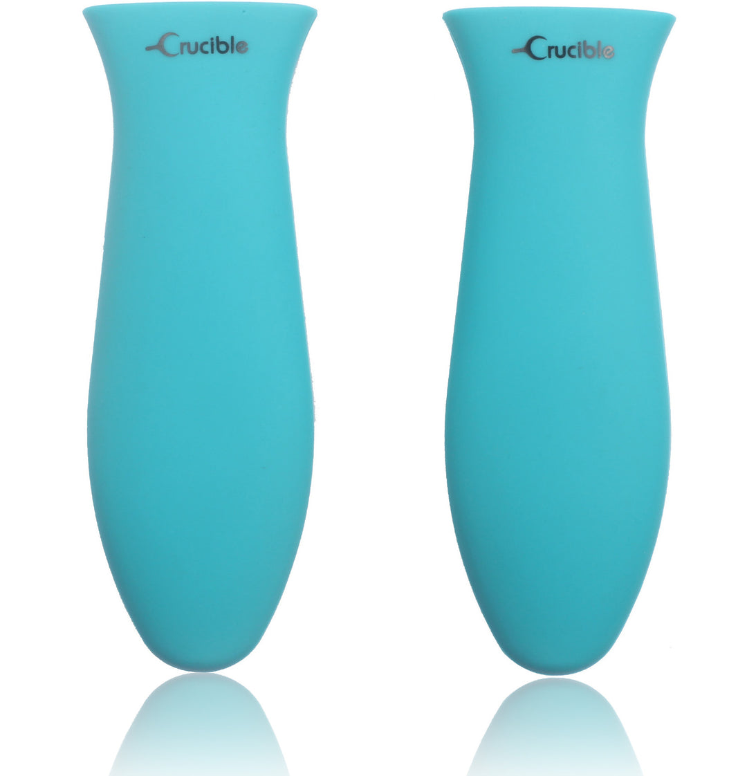 Support de poignée chaude en silicone + support d'assistance, manique (lot de 2 turquoise) - manchette antidérapante, couvre-poignée
