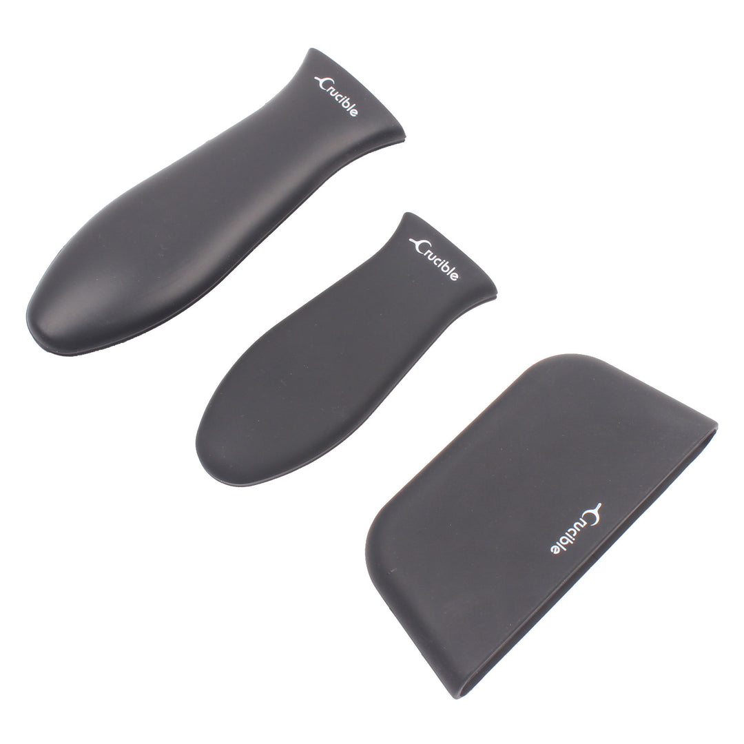 Silikon-Topflappen (3er-Pack gemischt schwarz) für Gusseisenpfannen