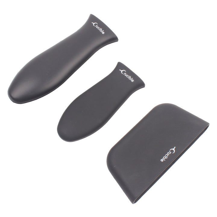Silikon-Topflappen (3er-Pack gemischt schwarz) für Gusseisenpfannen