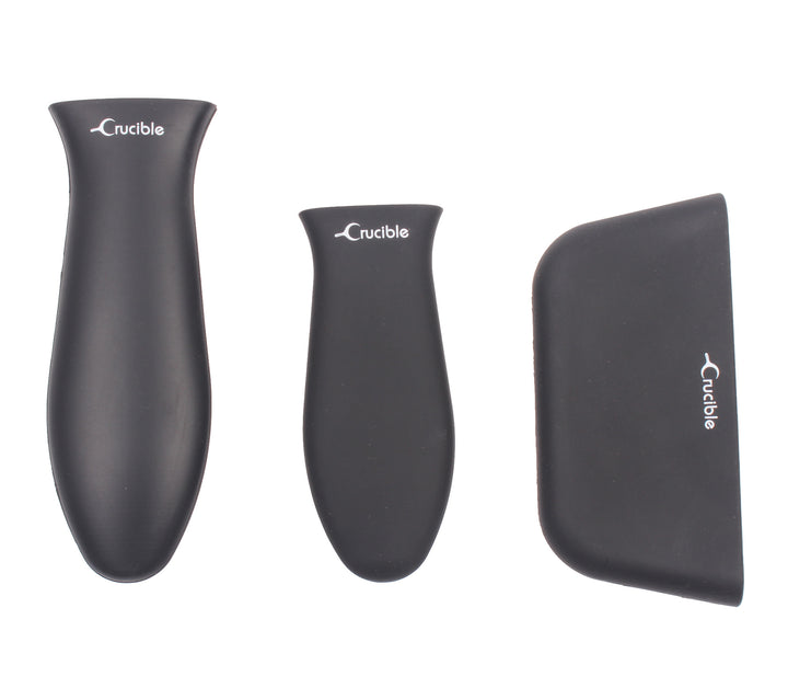 Silikon-Topflappen (3er-Pack gemischt schwarz) für Gusseisenpfannen
