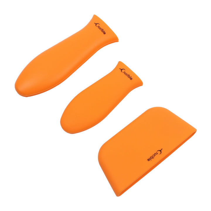 Presine in silicone (confezione da 3, mix arancione) per padelle in ghisa