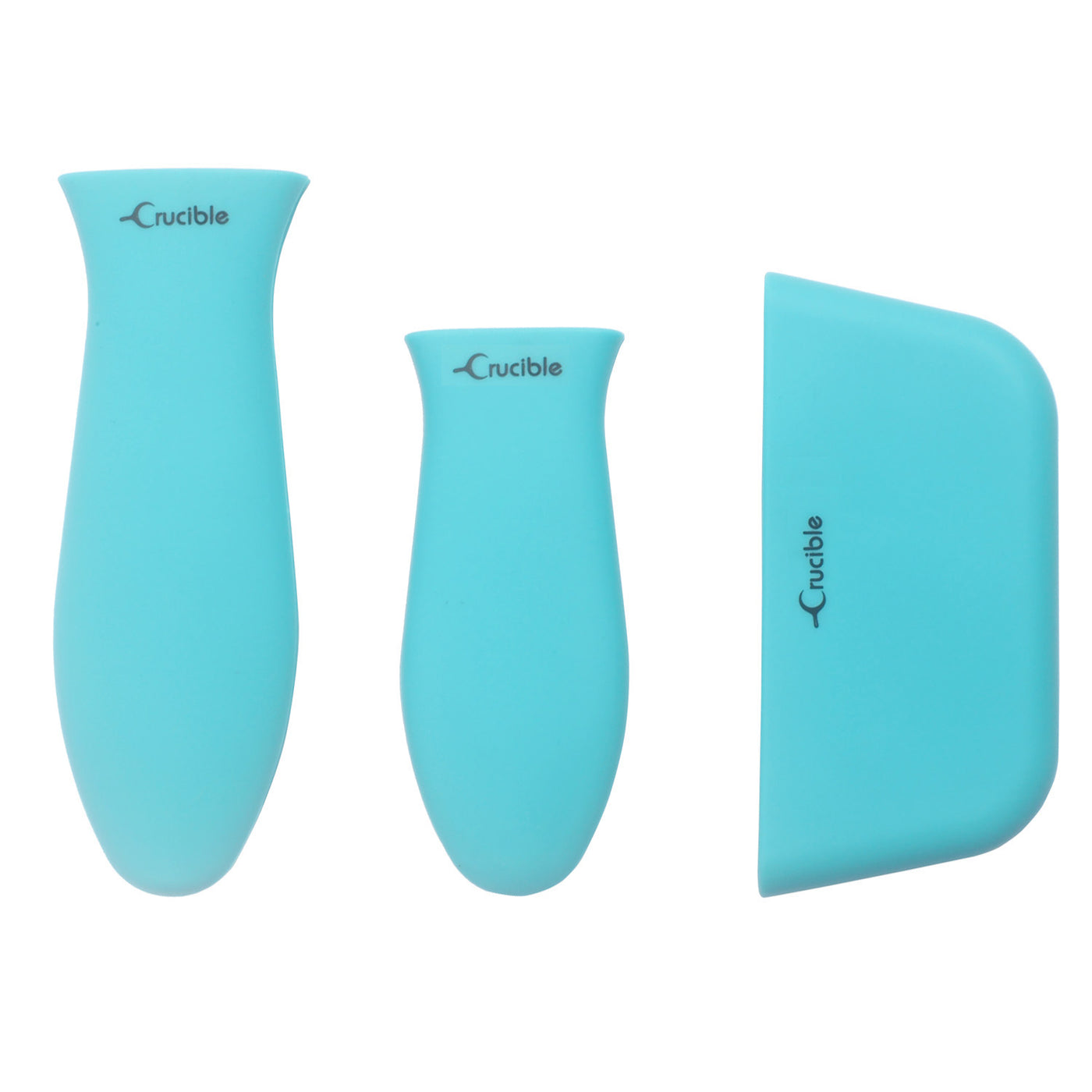 Silicone Potholders (3-Pack Mix Turquoise) for Cast Iron Skillet