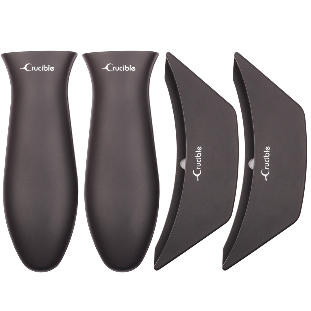Maniques en silicone (lot de 4, combo noir) pour poêles en fonte