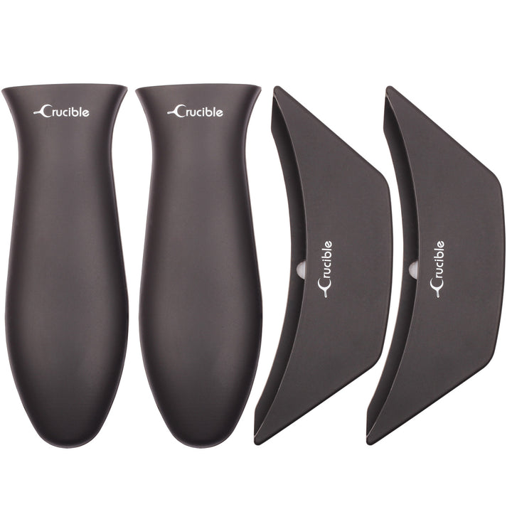 Maniques en silicone (lot de 4, combo noir) pour poêles en fonte