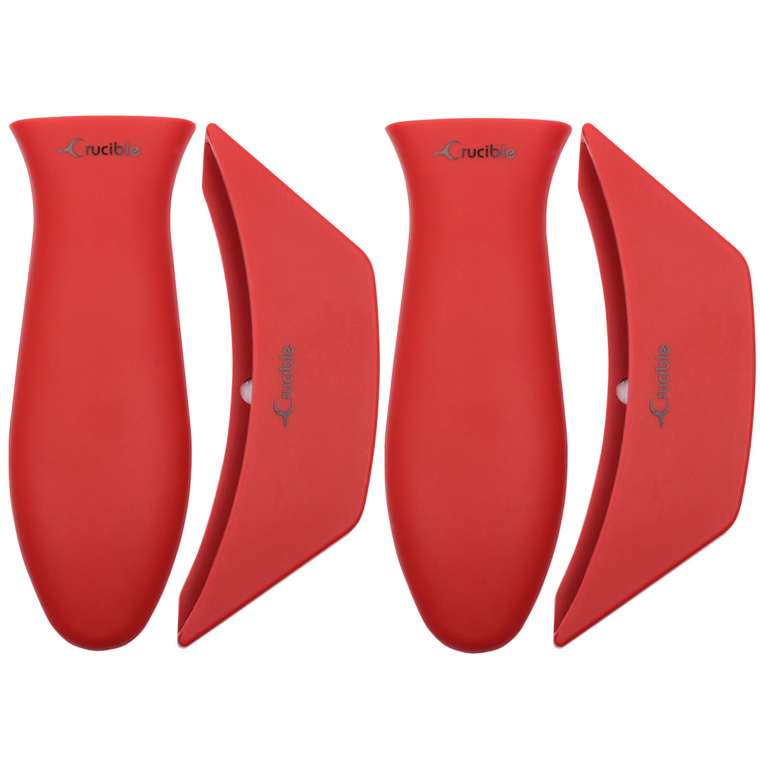 Maniques en silicone (lot de 4 combo rouge) - Couvre-poignée pour poêles en fonte