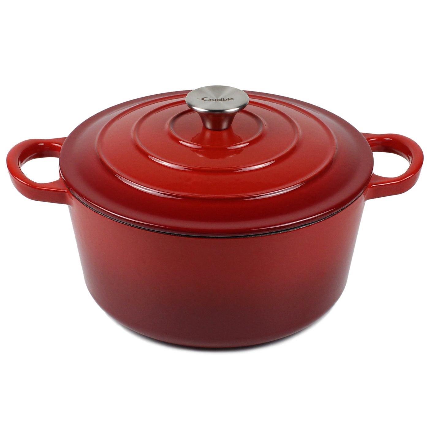 Enameled Cast Iron Dutch Oven Pot, Casserole Dish - Round Red 10.23" (26 cm)