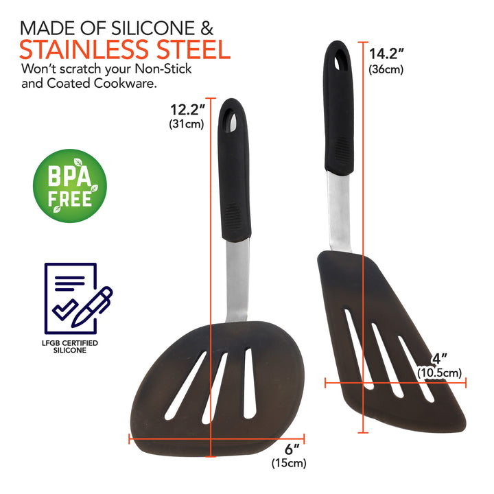 Set di spatole in silicone - Set di utensili da cucina - Girauova, girapancake, spatole da cucina