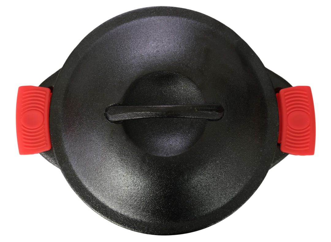 Maniques en silicone (lot de 2), housses de poignée pour woks en fonte, casseroles, cocottes en fonte