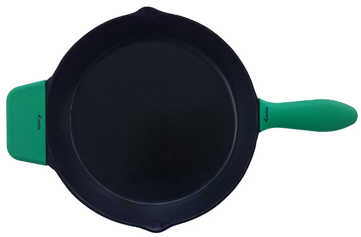 Siliconen pannenlappen (3-pack mix groen) voor gietijzeren koekenpan