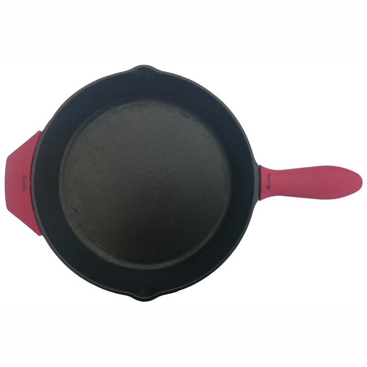 Maniques en silicone (lot de 4 combo rouge) - Couvre-poignée pour poêles en fonte