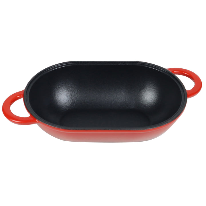 Moule à pain en fonte émaillée avec couvercle, rouge, moule résistant au four pour la cuisson, kit de pain artisanal - moule à pain