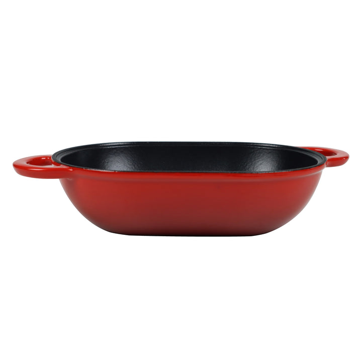 Moule à pain en fonte émaillée avec couvercle, rouge, moule résistant au four pour la cuisson, kit de pain artisanal - moule à pain