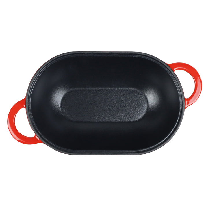 Moule à pain en fonte émaillée avec couvercle, rouge, moule résistant au four pour la cuisson, kit de pain artisanal - moule à pain