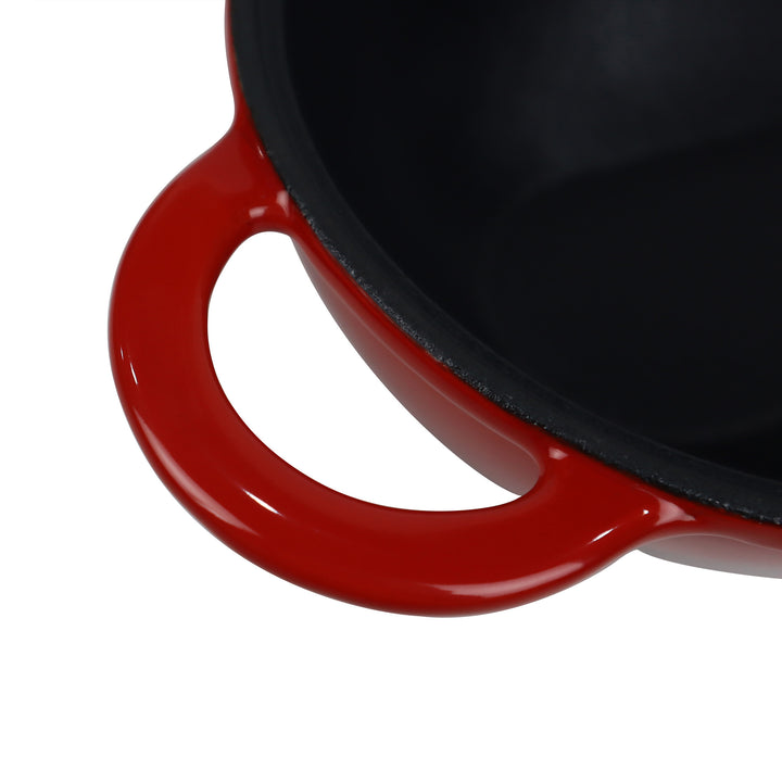Moule à pain en fonte émaillée avec couvercle, rouge, moule résistant au four pour la cuisson, kit de pain artisanal - moule à pain
