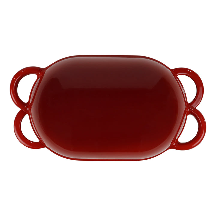 Moule à pain en fonte émaillée avec couvercle, rouge, moule résistant au four pour la cuisson, kit de pain artisanal - moule à pain