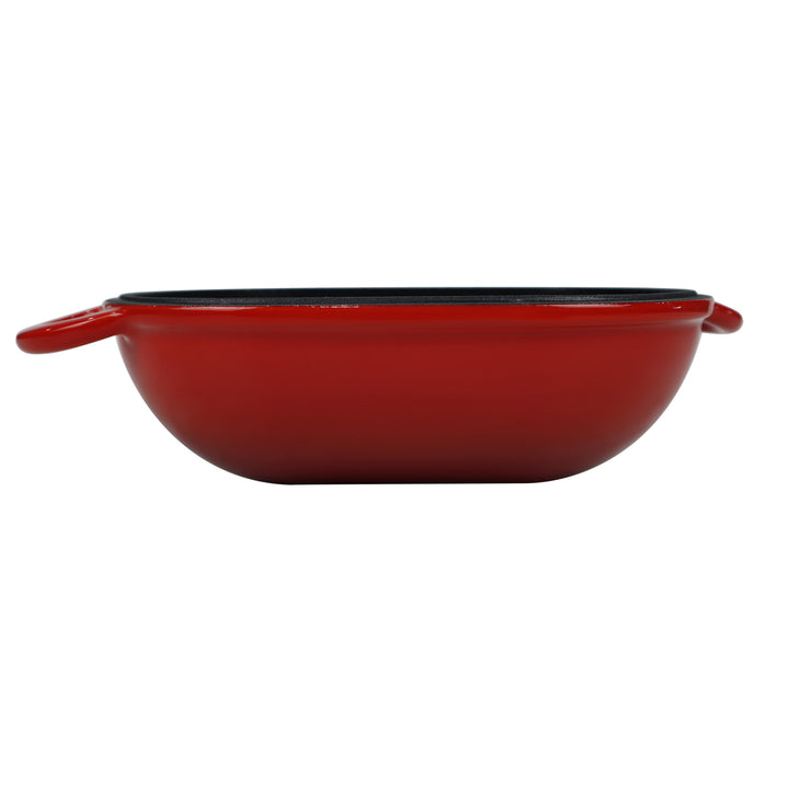 Moule à pain en fonte émaillée avec couvercle, rouge, moule résistant au four pour la cuisson, kit de pain artisanal - moule à pain