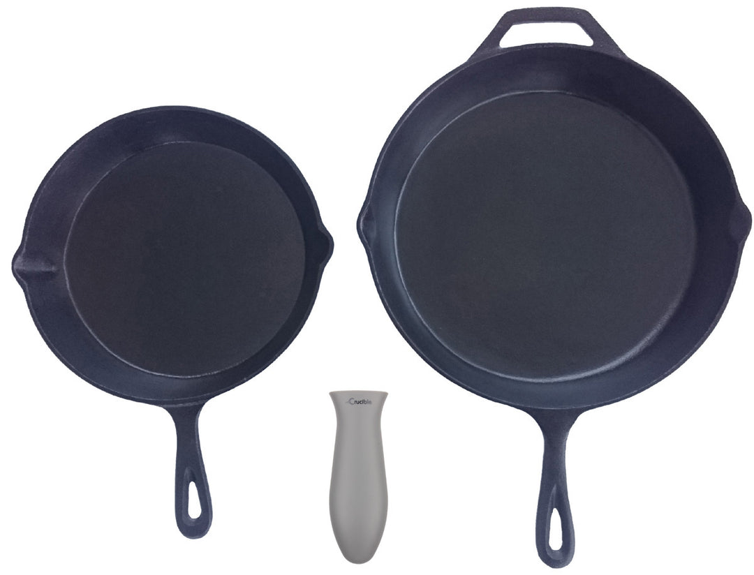 Presine in silicone (confezione da 3, mix grigio) per padelle in ghisa