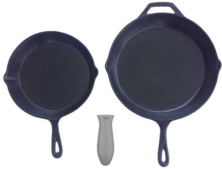 Presine in silicone (confezione da 3, mix grigio) per padelle in ghisa
