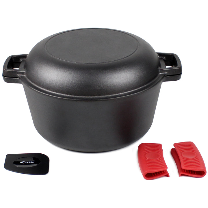 Støbejerns Dutch Oven med pande låg - 10.23” (26 cm) diameter, 4.8 L
