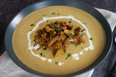 奶油鸡油菌蘑菇汤