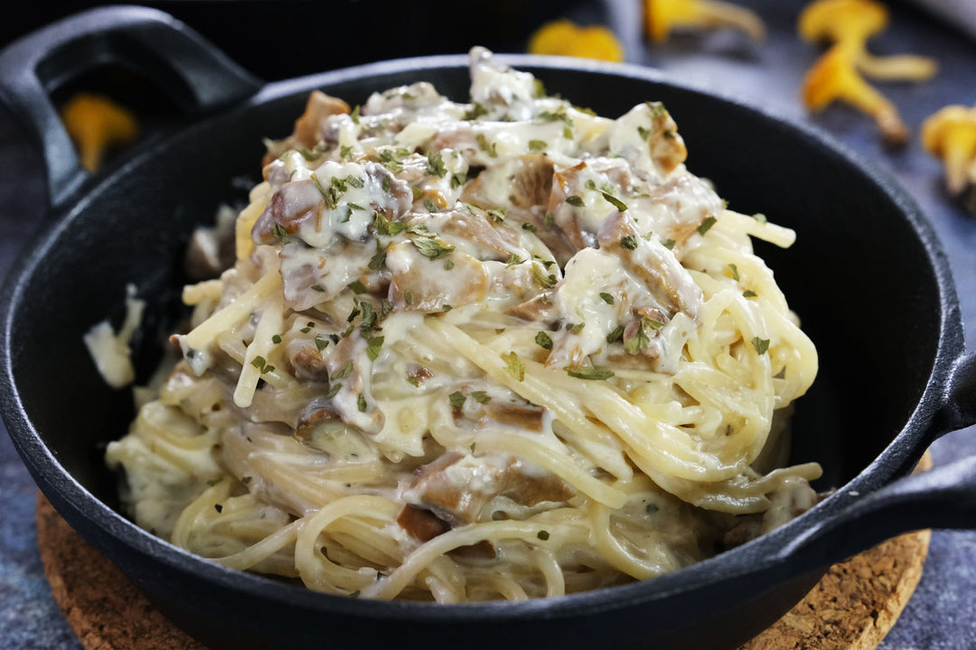 Creamy Chanterelle Mushroom Pasta