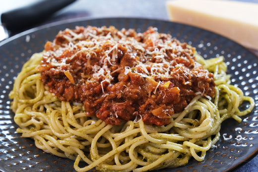 Basil Pesto Pasta Bolognese