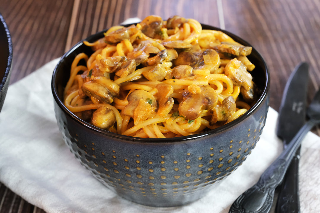 Creamy Brandy Mushroom Pasta