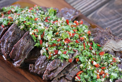Grilled Flap Steak with Chimichurri