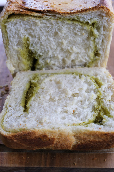Pesto Bread with Perfect Cheese Crust