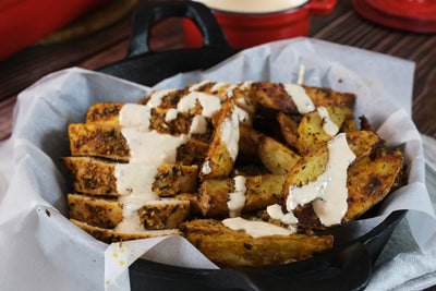 Cajun Chicken with Potato Wedges and Chipotle Mayo