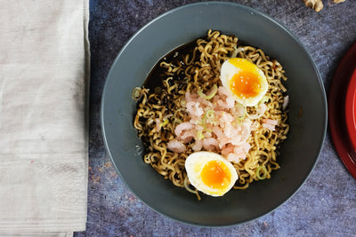 Spicy Shrimp Ramen with Homemade Bone Broth