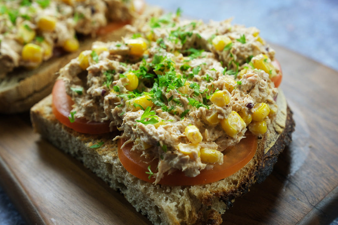 Tex-Mex Tuna Open-Faced Sourdough Sandwich Recipe