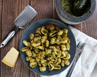 Pesto Genovese with Mortar and Pestle