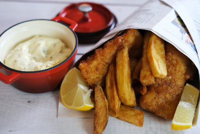 Homemade Fish and Chips with Tartar Sauce