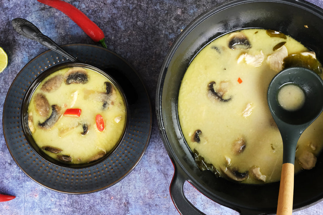 Tom Kha Gai (Thai Coconut Chicken Mushroom Soup)