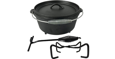 Enhancing Utility: Introducing the Lid Stand for Dual-Functionality in Crucible Cookware's Camp Dutch Oven