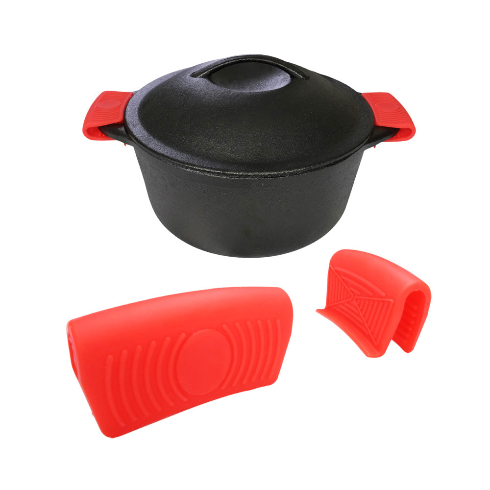 Silicone Hot Handle Holder - handle covers - silicone sleeve - pan handles - for woks, pots, dutch ovens