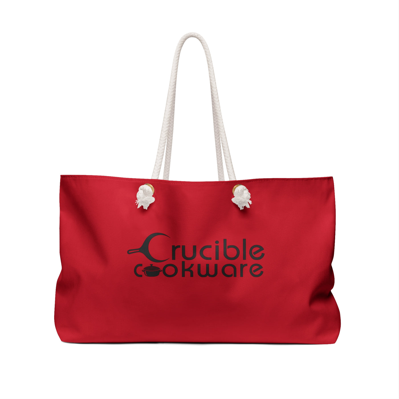 Crucible Cookware Weekender Bag - Stylish Red Tote for Weekend Getaways, Cooking Enthusiasts, and Everyday Use