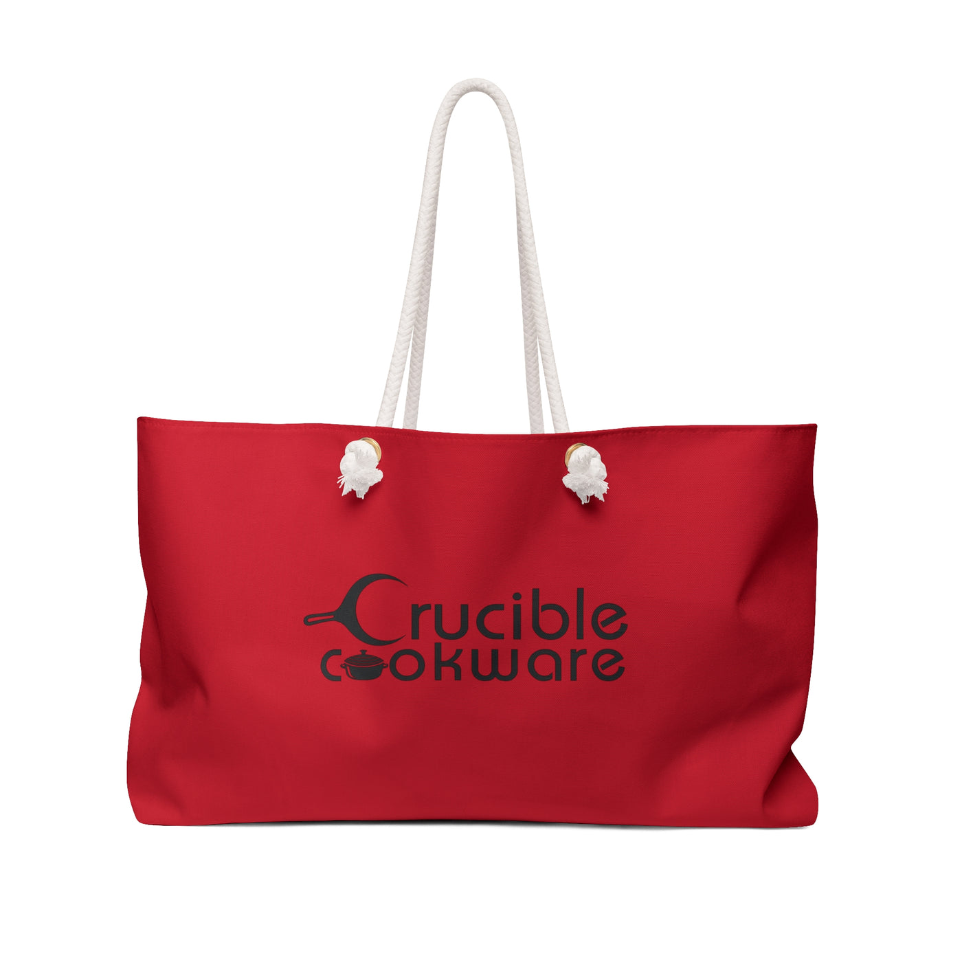 Crucible Cookware Weekender Bag - Stylish Red Tote for Weekend Getaways, Cooking Enthusiasts, and Everyday Use