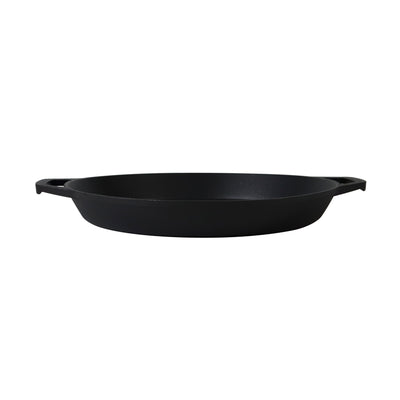 15.75-Inch (40 cm) Cast Iron Skillet Set with Dual Loop Handles, Frying Pan, Silicone Potholders